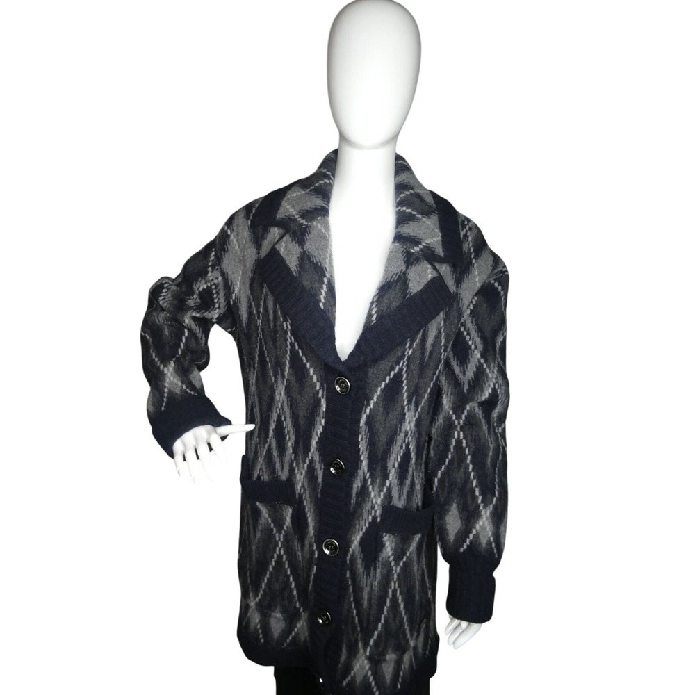 Burberry‎ Brit 100% Wool Long Cardigan Sweater Women's Size M